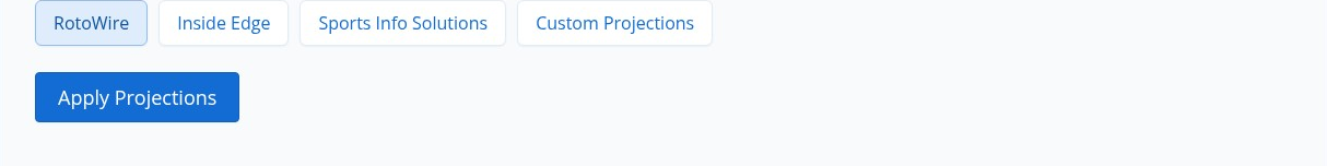 Rotowire's Projection Source feature